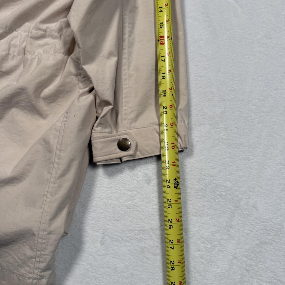 Eddie Bauer Jacket Mens Large Beige Hooded Nylon PU Laminated Parka Outdoor Coat - Picture 14 of 14
